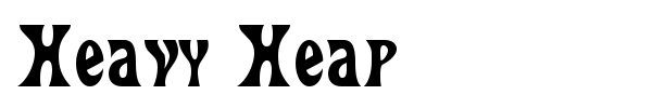 Heavy Heap font preview